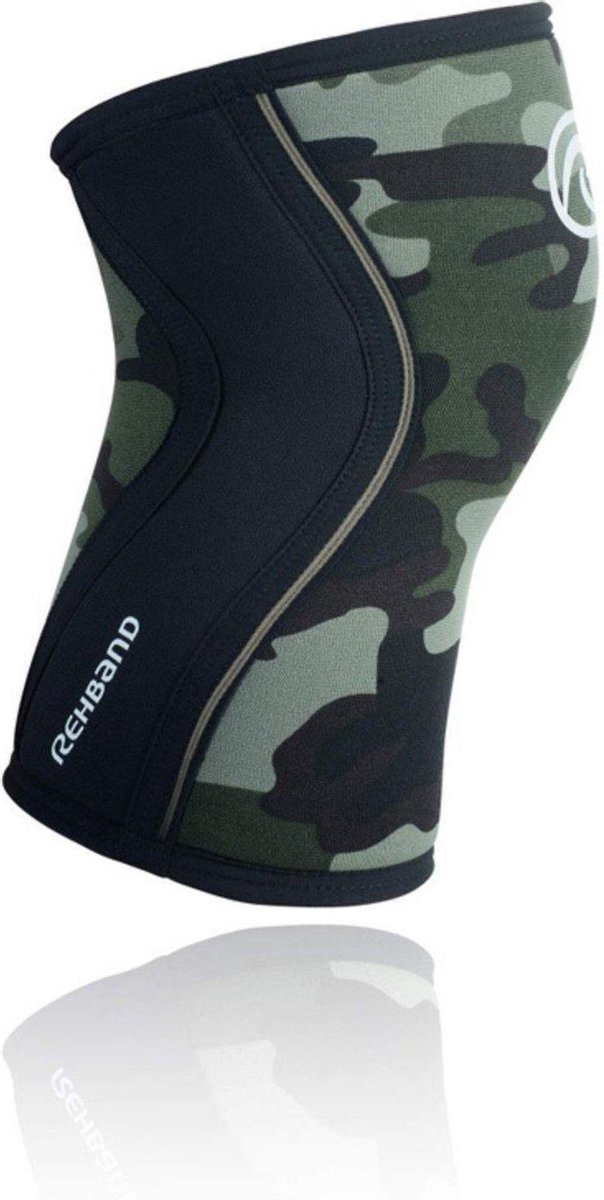 Rehband RX Kniebrace - 5 mm - Zwart/Camo - L