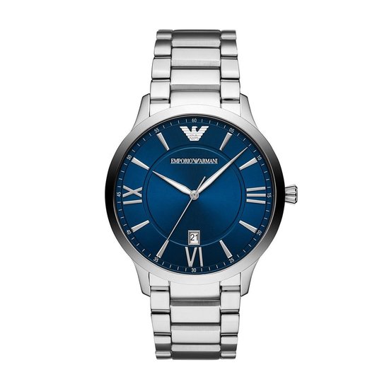 Armani horloge zilver heren new arrivals