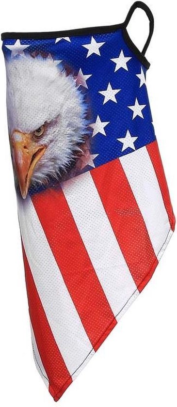 hek schieten Vuilnisbak Gezichtsbedekking sjaal - Amerikaanse vlag adelaar | bol.com