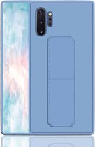 Voor Galaxy Note 10+ schokbestendige pc + TPU beschermhoes met polsband en houder (blauw)