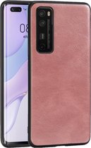 Voor Huawei Nova 7 Pro Crazy Horse Getextureerd Kalfsleer PU + PC + TPU Case (Rose Goud)