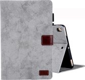 Voor iPad Mini (2019) Zakelijke Stijl Horizontale Flip Leren Case, met Houder & Kaartsleuf & Fotolijst & Slaap / Wekfunctie (Grijs)