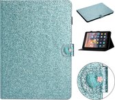 Voor Amazon Kindle Fire HD 8 Love Buckle Glitter Horizontal Flip Leather Case met houder en kaartsleuven (blauw)