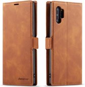 Voor Galaxy Note10 + Forwenw Dream Series Oil Edge Strong Magnetism Horizontal Flip Leather Case with Holder & Card Slots & Wallet & Photo Frame (Brown)