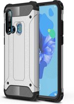 Magic Armor TPU + PC Combination Case voor Huawei Nova 5i / P20 Lite 2019 (zilver)