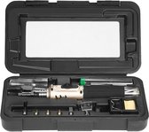 HS-1115K 10-in-1 multifunctionele gassoldeerbout-gereedschapsset (gouden handgreep)