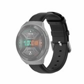 Voor Huawei Watch GT 2e 22 mm lederen band met ronde staartgesp (zwart)