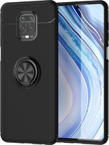 Voor Geschikt voor Xiaomi Redmi Note 9 Pro Lenuo schokbestendige TPU-beschermhoes met onzichtbare houder (zwart)