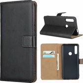 Voor Huawei P Smart Z / Y9 Prime 2019 / Enjoy 10 Plus lederen horizontale flip-holster met magnetische sluiting en beugel en kaartsleuf en portemonnee (zwart)