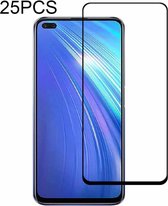 Voor OPPO Realme X50T 25 PCS Full Glue Full Screen Tempered Glass Film
