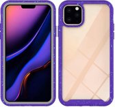 Voor iPhone 11 Pro Max schokbestendig Sterrenhemel PC + TPU beschermhoes (paars)