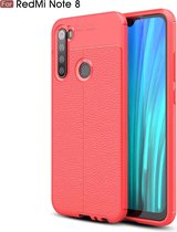 Voor Xiaomi Redmi Note 8 Litchi Texture TPU schokbestendige hoes (rood)