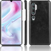 Voor Xiaomi Mi Note 10 / Note10 Pro / CC9 Pro Shockproof Litchi Texture PC + PU Case (zwart)