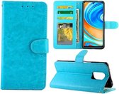 Voor Geschikt voor Xiaomi Redmi Note 9 Pro / Note 9S Crazy Horse Texture Leather Horizontale Flip Beschermhoes met houder & kaartsleuven & portemonnee & fotolijst (hemelsblauw)