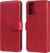 Voor OPPO A52 / A72 / A92 klassieke kalfsleer PU + TPU horizontale flip lederen tas, met houder en kaartsleuven en portemonnee (rood)