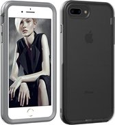 Voor iPhone 7 Plus / 8 Plus TPU + PC Poolse behuizing Val- en schokbestendig en krasbestendig (grijs + zwart)