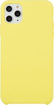Voor iPhone 11 Pro Effen kleur Effen siliconen schokbestendig hoesje (glanzend geel)