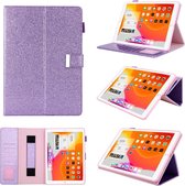 Voor iPad mini 1/2/3/4/5 Zakelijke stijl Horizontale flip lederen tas met houder & kaartsleuf & fotolijst & portemonnee & draagriem & slaap- / wekfunctie (paars)
