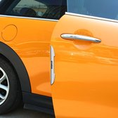 4 STKS Auto Plastic Anti-collision Stickers Autodeur Protector Deur Side Edge Sticker (Wit)