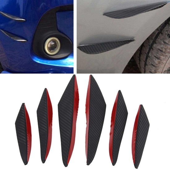 Auto Voorbumper Spoiler 3 Stuks Front Bumper Lip Splitter Front Bumper Lip Splitter Kit Glanzend Zwart Hoge Taaiheid Universele Front Spoiler Body Kit Voorspoiler