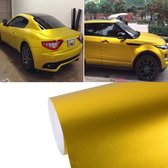 1.52 m x 0.5 m Auto Decal Wrap Auto Wikkelen Voertuig Sticker Motorfiets Vel Tint Vinyl (geel goud)