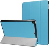 Voor iPad 9.7 (2018) en iPad 9.7 (2017) Custer Texture horizontale flip lederen tas met drievoudige houder en slaap / waakfunctie (blauw)