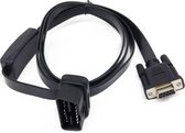 Auto OBD uitgebreid diagnostisch hulpmiddel OBD2 16PIN naar DB9 seriële RS232-kabel met schakelaar