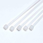 Nylon kabelbinders wit-transparant - 100 stuks -  formaat: 368 x 7.6 mm