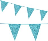 Wefiesta Vlaggenlijn Bunting Glitter 6 Meter Papier Blauw