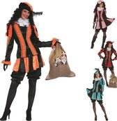Piet Kostuum | Oranje Gestreepte Piet Dames | Vrouw | Maat 46 | Sinterklaas | Verkleedkleding