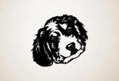 Wanddecoratie - Hond - Bernedoodle 1 - M - 60x64cm - Zwart - muurdecoratie - Line Art