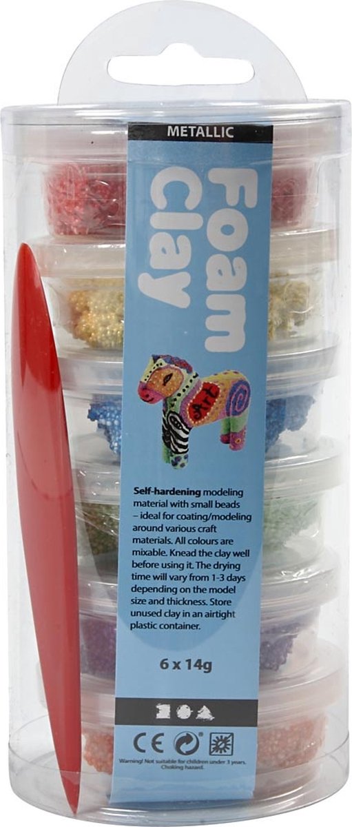 Creot Foam Clay - Zelfhardende klei set met 6 metallic kleuren — afbeelding 6