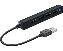 Speedlink SNAPPY SLIM - USB Hub - USB-A naar 4x USB 2.0 - Compact - Zwart