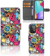 Samsung Galaxy A52 Wallet Case met Pasjes Punk Rock