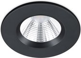 LED Spot - Inbouwspot - Iona Zagrona - 5W - Waterdicht IP65 - Dimbaar - Warm Wit 3000K - Mat Zwart - Aluminium - Rond