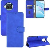 Voor Geschikt voor Xiaomi Mi 10T Lite 5G Effen Kleur Huidgevoel Magnetische Gesp Horizontale Flip Kalfsstructuur PU Lederen Case met Houder & Kaartsleuven & Portemonnee (Blauw)