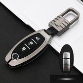 Auto Lichtgevende All-inclusive Zinklegering Sleutel Beschermhoes Sleutel Shell voor Nissan B Stijl Smart 3-knop (Gun Metal)