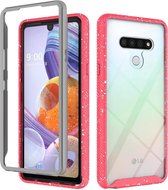 Voor LG Stylo 6 schokbestendige sterrenhemel PC + TPU beschermhoes (rood)