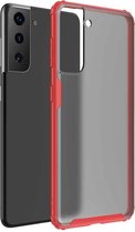 Voor Samsung Galaxy S21 5G Vierhoekige schokbestendige TPU + pc-beschermhoes (rood)