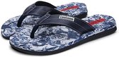 Persoonlijkheidspatroon Modetrend teenslippers voor heren (kleur: blauw, maat: 40)