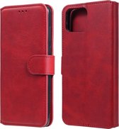 Voor OPPO F17 Pro / A93 klassieke kalfsstructuur PU + TPU horizontale flip lederen tas, met houder & kaartsleuven en portemonnee (rood)