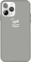 Voor iPhone 11 Pro Small Fish Pattern Colorful Frosted TPU telefoon beschermhoes (kaki)