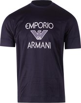 Emporio Armani Heren T-shirt Blauw met Logo maat S