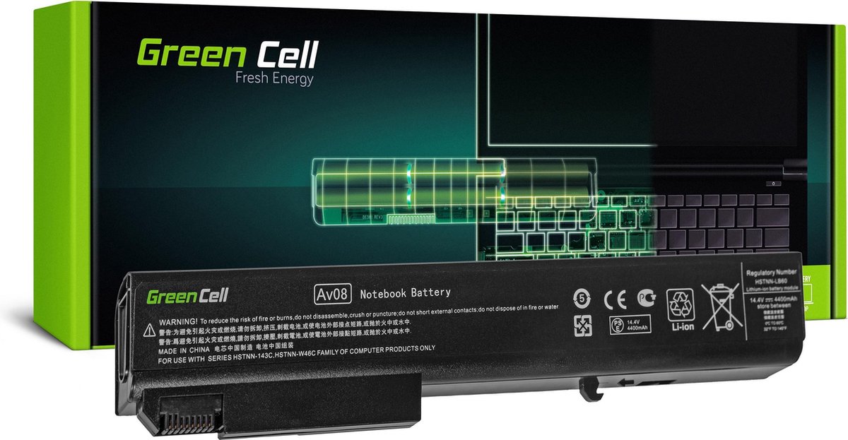 Batterij geschikt voor HP EliteBook 8500 8700 / 14,4V 4400mAh.