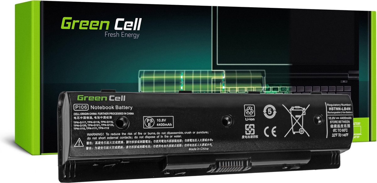 Batterij geschikt geschikt voor Dell Pavilion 14 15 17 Envy 15 17 / 11,1V 4400mAh. - GREEN CELL