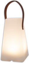 LED Lamp - Wit en Bruin - Leer - 11.8x11.8x20cm - Met Hanger en Timer