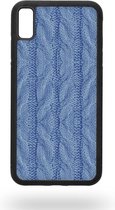 Blue woolen pattern Telefoonhoesje - Apple iPhone Xs Max