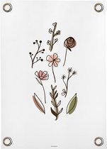 Villa Madelief | Tuinposter Picked flowers | 50x70cm | Vinyl | Tuindecoratie | Tuinschilderij