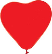 Ballonnen hartjes rood - 50 stuks - Valentijn ballon hartjes rood