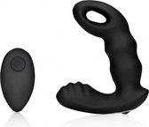 Shots - Ouch! OU907BLK - Beaded Vibrating Prostate Massager with Remote Control - Black
